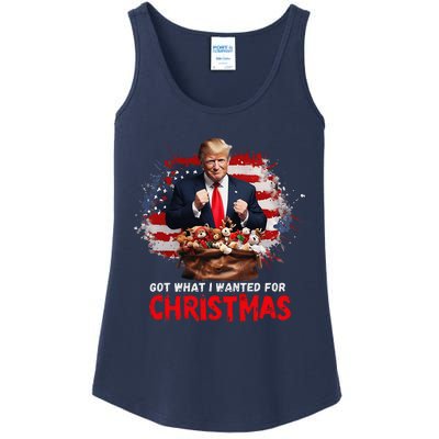 Got What I Wanted For Christmas Trump Won Present Xmas Ladies Essential Tank