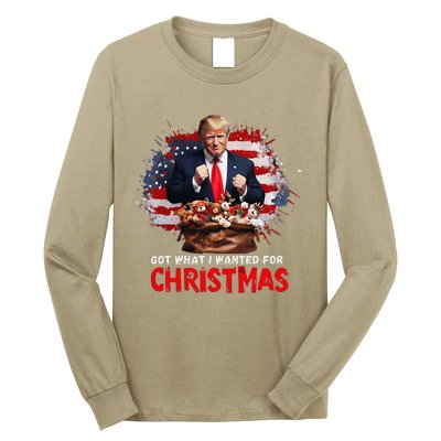 Got What I Wanted For Christmas Trump Won Present Xmas Long Sleeve Shirt