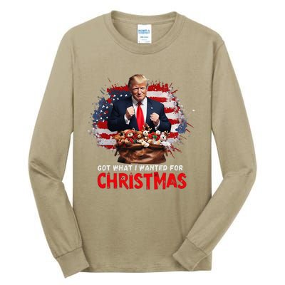 Got What I Wanted For Christmas Trump Won Present Xmas Tall Long Sleeve T-Shirt