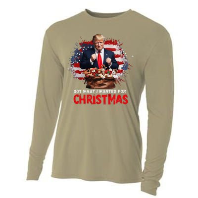 Got What I Wanted For Christmas Trump Won Present Xmas Cooling Performance Long Sleeve Crew