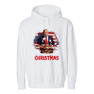 Got What I Wanted For Christmas Trump Won Present Xmas Garment-Dyed Fleece Hoodie