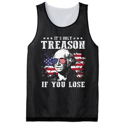 George Washington It's Only Treason If You Lose 4th Of July Mesh Reversible Basketball Jersey Tank