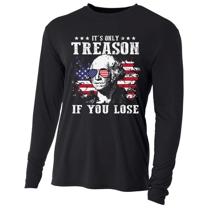 George Washington It's Only Treason If You Lose 4th Of July Cooling Performance Long Sleeve Crew