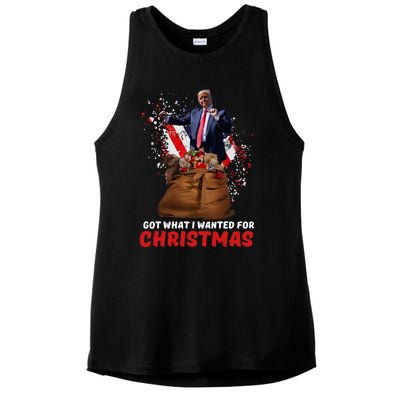 Got What I Wanted For Christmas Trump Won 2024 President Ladies PosiCharge Tri-Blend Wicking Tank