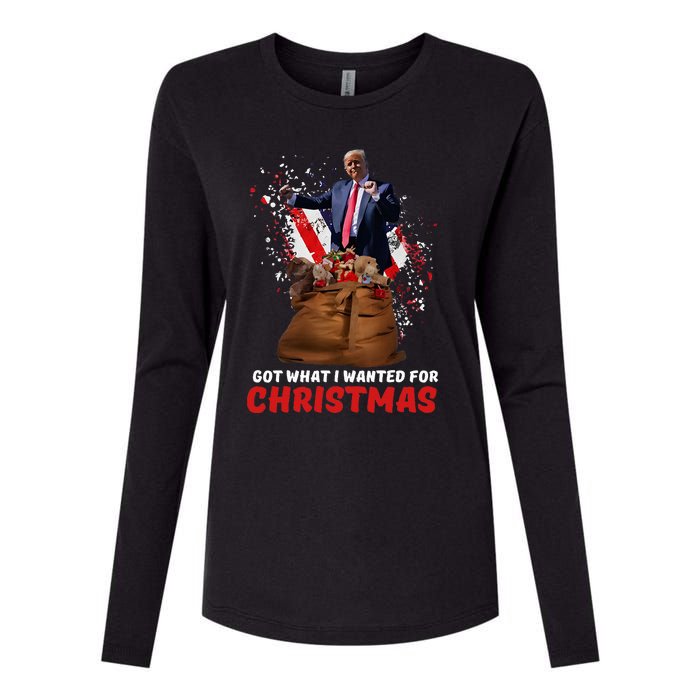 Got What I Wanted For Christmas Trump Won 2024 President Womens Cotton Relaxed Long Sleeve T-Shirt