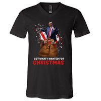 Got What I Wanted For Christmas Trump Won 2024 President V-Neck T-Shirt