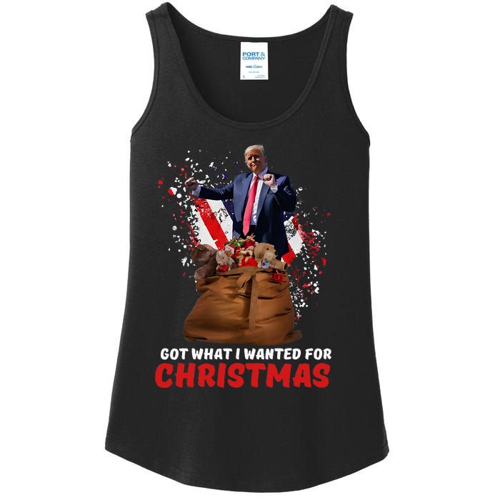 Got What I Wanted For Christmas Trump Won 2024 President Ladies Essential Tank