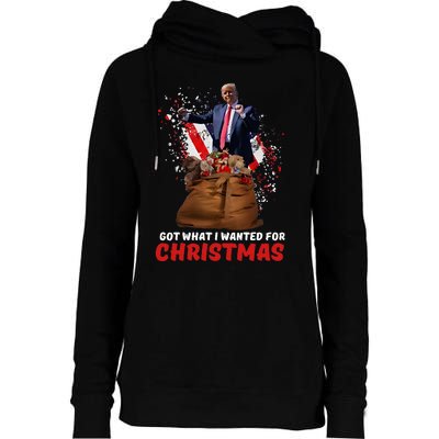 Got What I Wanted For Christmas Trump Won 2024 President Womens Funnel Neck Pullover Hood