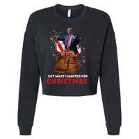 Got What I Wanted For Christmas Trump Won 2024 President Cropped Pullover Crew