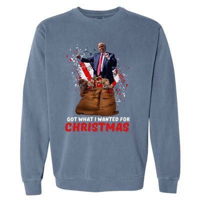 Got What I Wanted For Christmas Trump Won 2024 President Garment-Dyed Sweatshirt