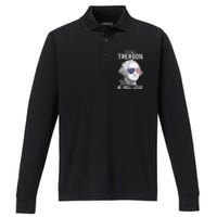 George Washington It's Only Treason If You Lose 4th Of July Performance Long Sleeve Polo