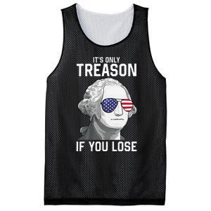 George Washington It's Only Treason If You Lose 4th Of July Mesh Reversible Basketball Jersey Tank