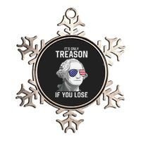 George Washington It's Only Treason If You Lose 4th Of July Metallic Star Ornament