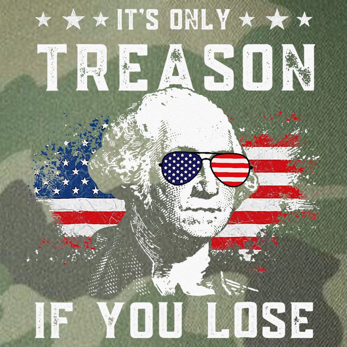 George Washington Its Only Treason If You Lose 4th Of July Legacy Tie Dye Trucker Hat