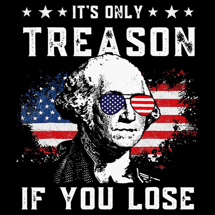 George Washington Its Only Treason If You Lose 4th Of July Short Acrylic Beanie