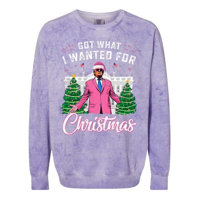 Got What I Wanted For Christmas Trump Colorblast Crewneck Sweatshirt