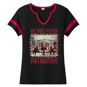 Got What I Wanted For Christmas Dance Trump Xmas Ladies Halftime Notch Neck Tee