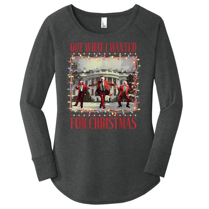 Got What I Wanted For Christmas Dance Trump Xmas Women's Perfect Tri Tunic Long Sleeve Shirt