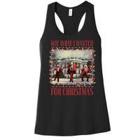 Got What I Wanted For Christmas Dance Trump Xmas Women's Racerback Tank