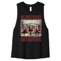 Got What I Wanted For Christmas Dance Trump Xmas Women's Racerback Cropped Tank