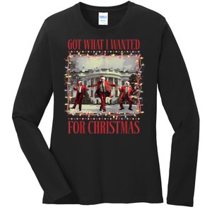 Got What I Wanted For Christmas Dance Trump Xmas Ladies Long Sleeve Shirt