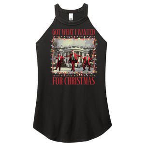 Got What I Wanted For Christmas Dance Trump Xmas Women's Perfect Tri Rocker Tank