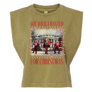 Got What I Wanted For Christmas Dance Trump Xmas Garment-Dyed Women's Muscle Tee