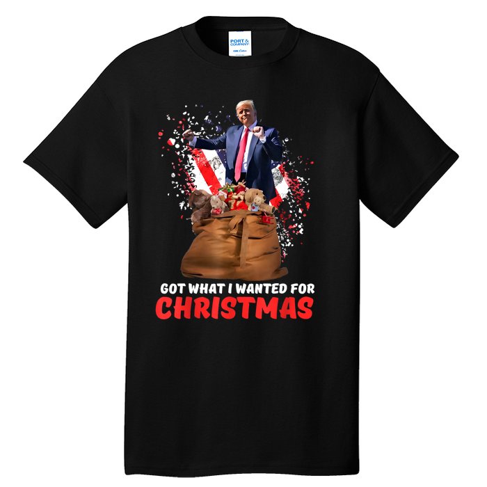 Got What I Wanted For Christmas Trump Won 2024 President Tall T-Shirt