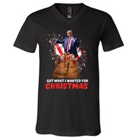 Got What I Wanted For Christmas Trump Won 2024 President V-Neck T-Shirt