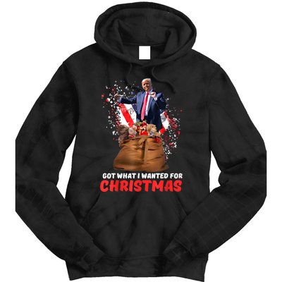 Got What I Wanted For Christmas Trump Won 2024 President Tie Dye Hoodie