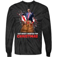 Got What I Wanted For Christmas Trump Won 2024 President Tie-Dye Long Sleeve Shirt