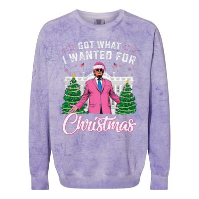 Got What I Wanted For Christmas Trump Colorblast Crewneck Sweatshirt