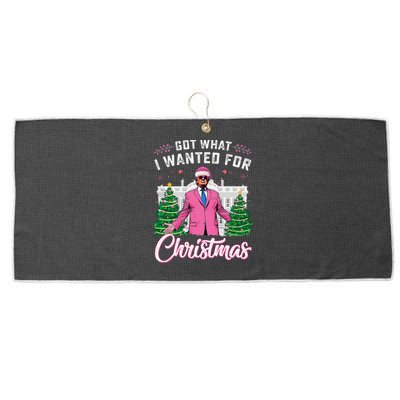 Got What I Wanted For Christmas Trump Large Microfiber Waffle Golf Towel