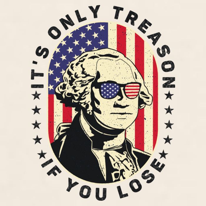 George Washington It's Only Treason If You Lose 4th Of July Garment-Dyed Women's Muscle Tee