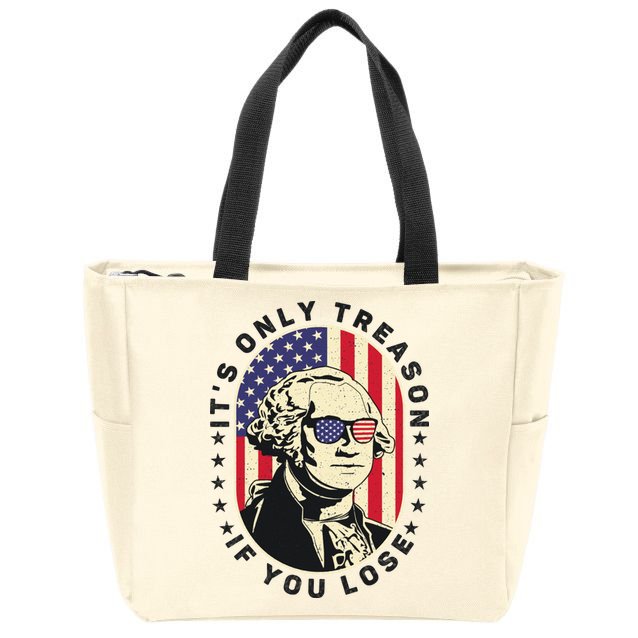 George Washington It's Only Treason If You Lose 4th Of July Zip Tote Bag