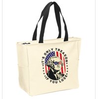 George Washington It's Only Treason If You Lose 4th Of July Zip Tote Bag