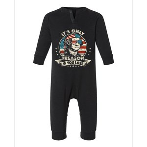 George Washington It's Only Treason If You Lose 4th Of July (1) Infant Fleece One Piece