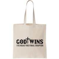 God Wins I Ve Read The Final Chapter Christian Cross Bag