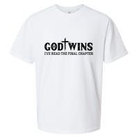 God Wins I Ve Read The Final Chapter Christian Cross Sueded Cloud Jersey T-Shirt