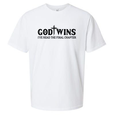 God Wins I Ve Read The Final Chapter Christian Cross Sueded Cloud Jersey T-Shirt