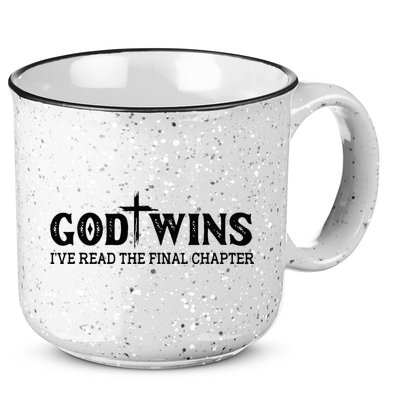 God Wins I Ve Read The Final Chapter Christian Cross 15oz Campfire Ceramic Mug