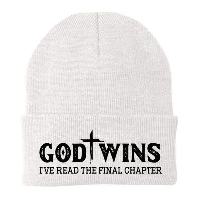 God Wins I Ve Read The Final Chapter Christian Cross Beanie