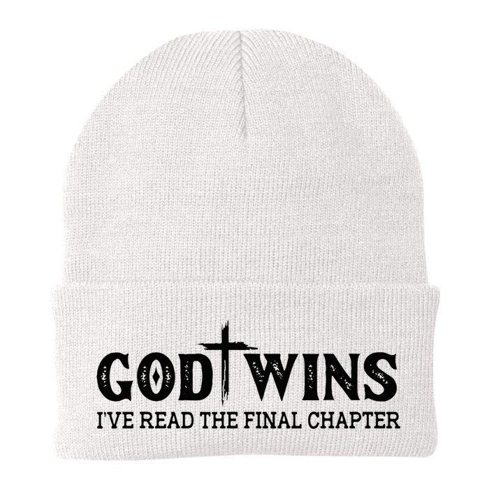 God Wins I Ve Read The Final Chapter Christian Cross Beanie