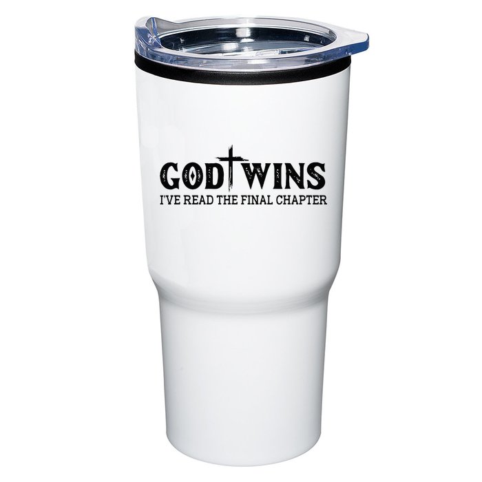 God Wins I Ve Read The Final Chapter Christian Cross Tumbler