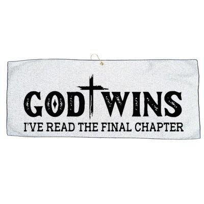 God Wins I Ve Read The Final Chapter Christian Cross Large Microfiber Waffle Golf Towel