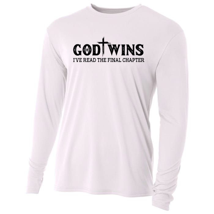 God Wins I Ve Read The Final Chapter Christian Cross Cooling Performance Long Sleeve Crew