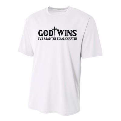 God Wins I Ve Read The Final Chapter Christian Cross Performance Sprint T-Shirt