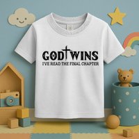 God Wins I Ve Read The Final Chapter Christian Cross Toddler T-Shirt