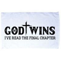 God Wins I Ve Read The Final Chapter Christian Cross Microfiber Hand Towel