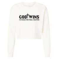 God Wins I Ve Read The Final Chapter Christian Cross Cropped Pullover Crew